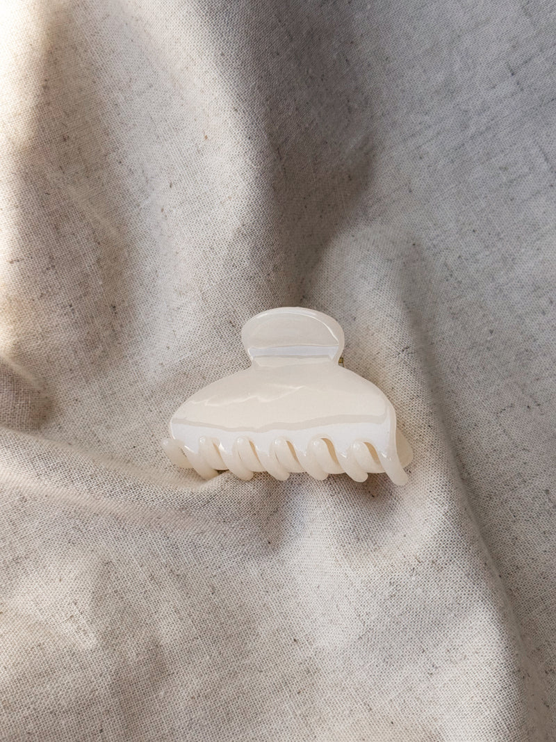 Small Hair Clip in Beige - Stitch And Feather