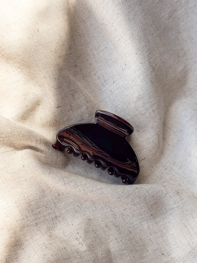 Small Hair Clip in Brown - Stitch And Feather