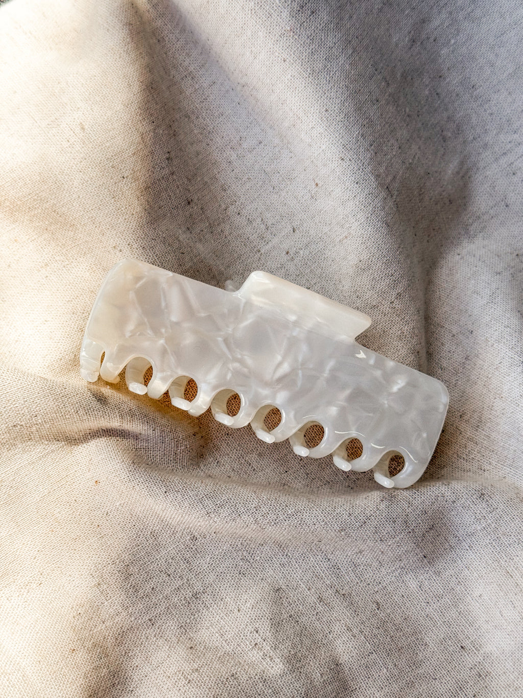 Vienna Hair Clip in White - Stitch And Feather