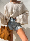 Aria Ribbed Sweater in Cream