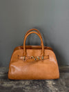 Boston Vegan Leather Tote in Tan - Stitch And Feather
