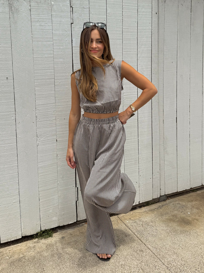 Walk the Line Gingham Pants - Stitch And Feather