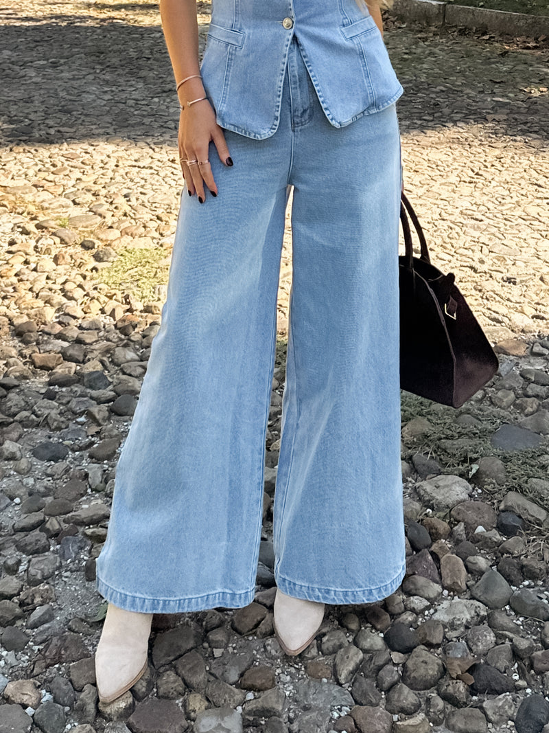 Hudson Wide Leg Pants - Stitch And Feather