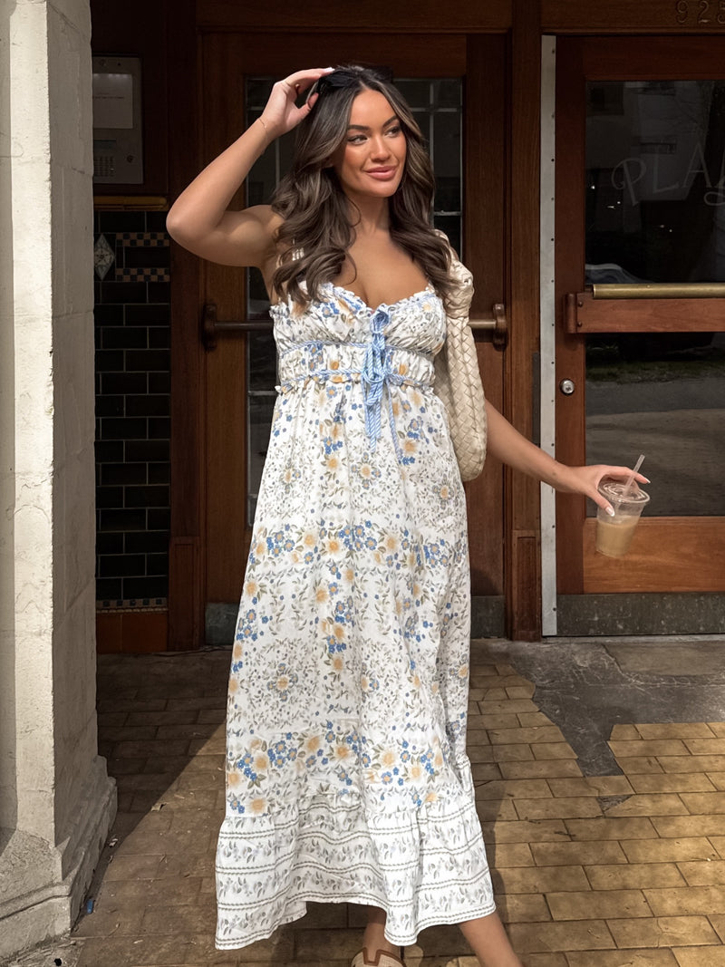 tallulah midi dress Tallulah Floral Midi Dress – Stitch And Feather