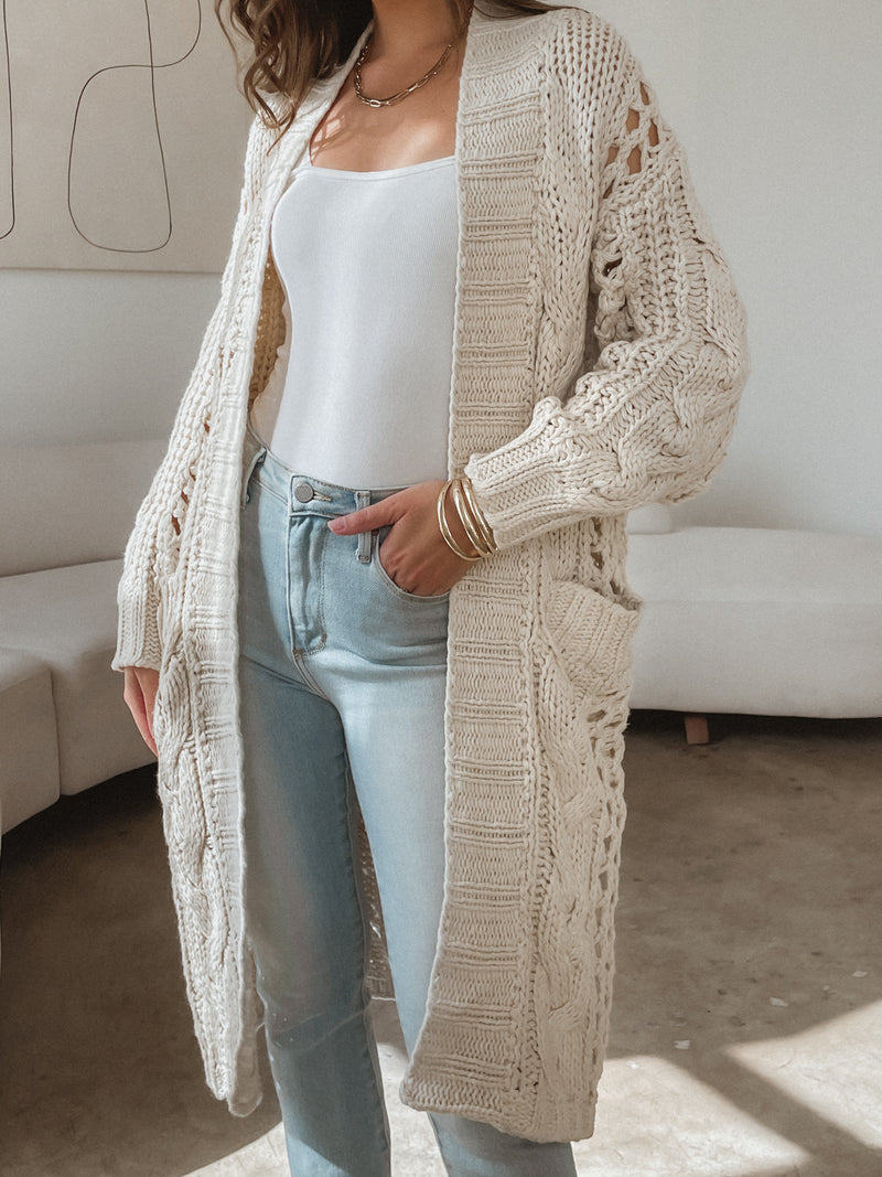 Lock It Up Knit Cardigan - Stitch And Feather