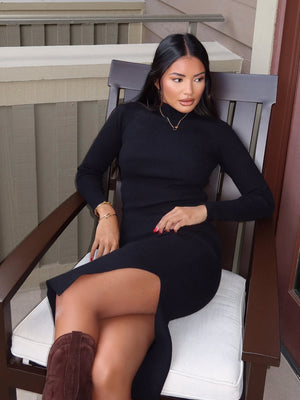 Brooklyn Ribbed Midi Dress - Stitch And Feather