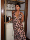 Jasmine Floral Halter Dress - Stitch And Feather