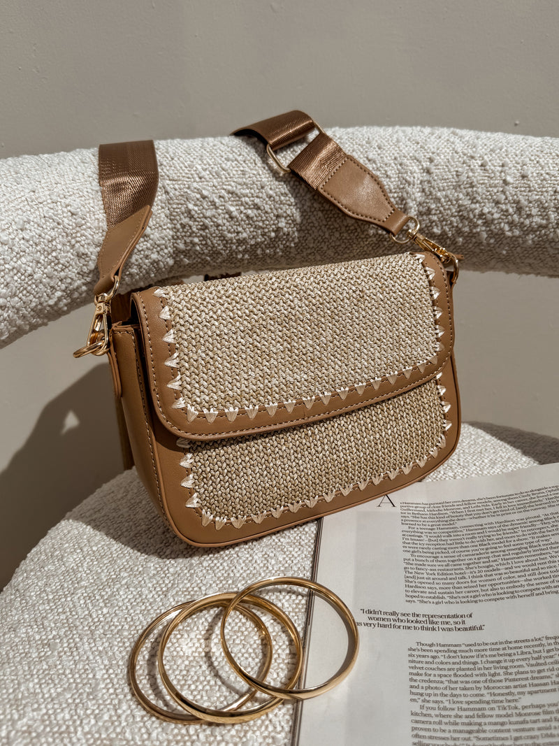 Sicily Woven Crossbody Bag - Stitch And Feather