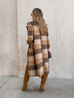Dreaming of Autumn Plaid Coat - Stitch And Feather
