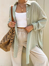 Meet You There Button Down in Green - Stitch And Feather