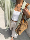 Meet You There Button Down in Green - Stitch And Feather