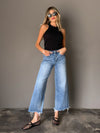 City Limits Crop Wide Leg Jeans - Stitch And Feather