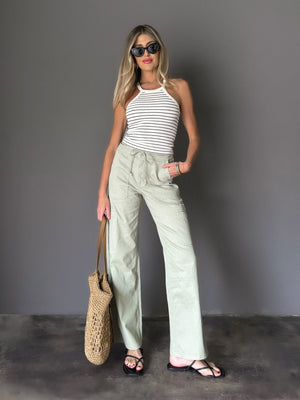 Sorrento Cargo Pants in Dusty Sage - Stitch And Feather