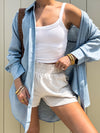 Anika Button Down in Blue - Stitch And Feather