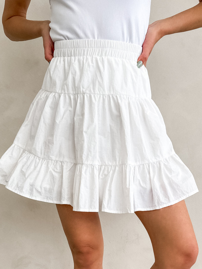 Cloud Nine Tiered Mini Skirt - Stitch And Feather
