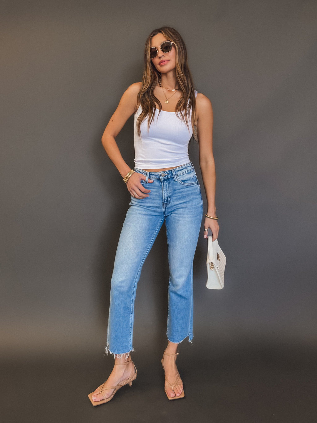 Ingrid Cropped Flare Jeans - Stitch And Feather