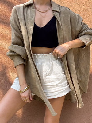 Anika Button Down in Toffee - Stitch And Feather