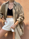 Anika Button Down in Toffee - Stitch And Feather