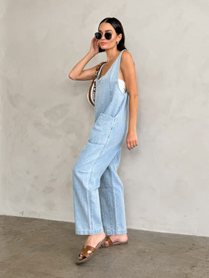 Bitter Sweet Denim Jumpsuit - Stitch And Feather