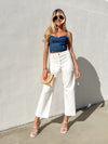 Amika Wide Leg Jeans in Off White - Stitch And Feather