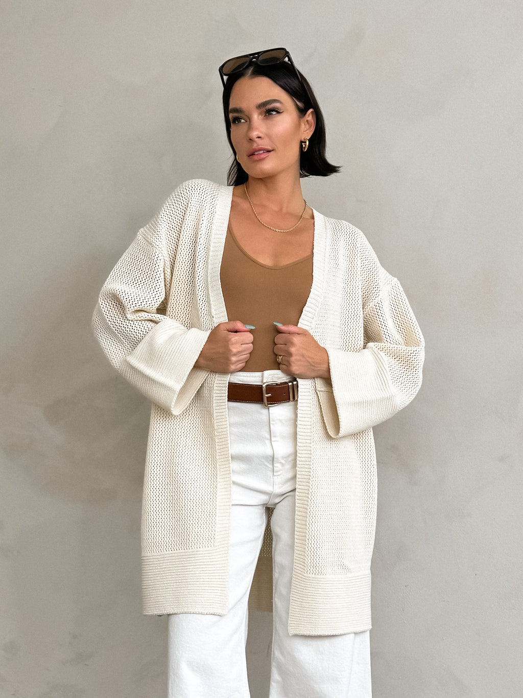 Vanilla Latte Knit Cardigan - Stitch And Feather