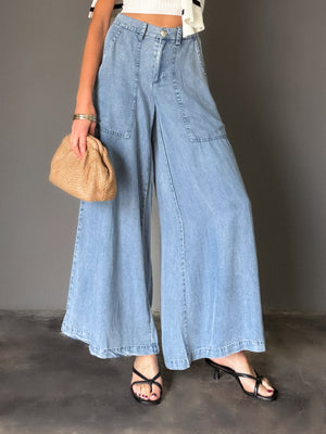 Cadillac Denim Wide Leg Pants - Stitch And Feather