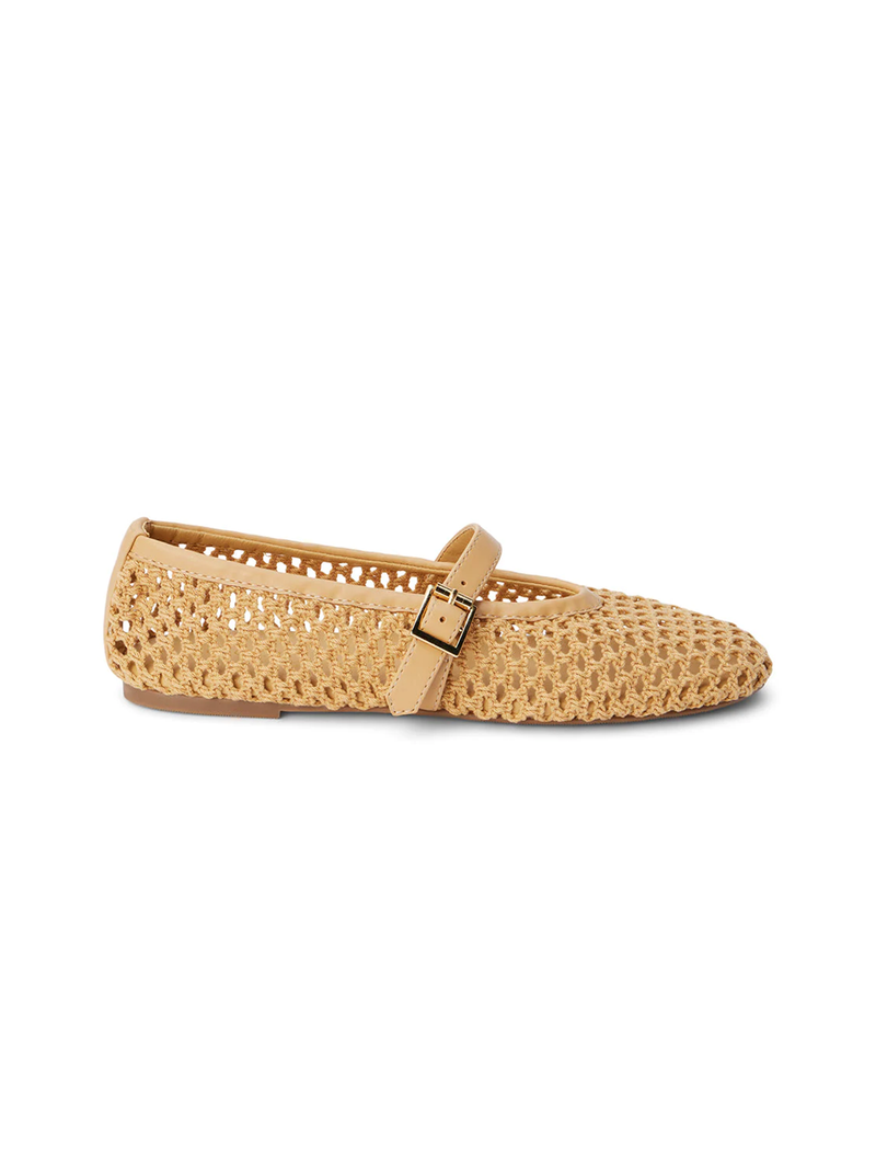 Nolita Ballet Flats in Natural - Stitch And Feather