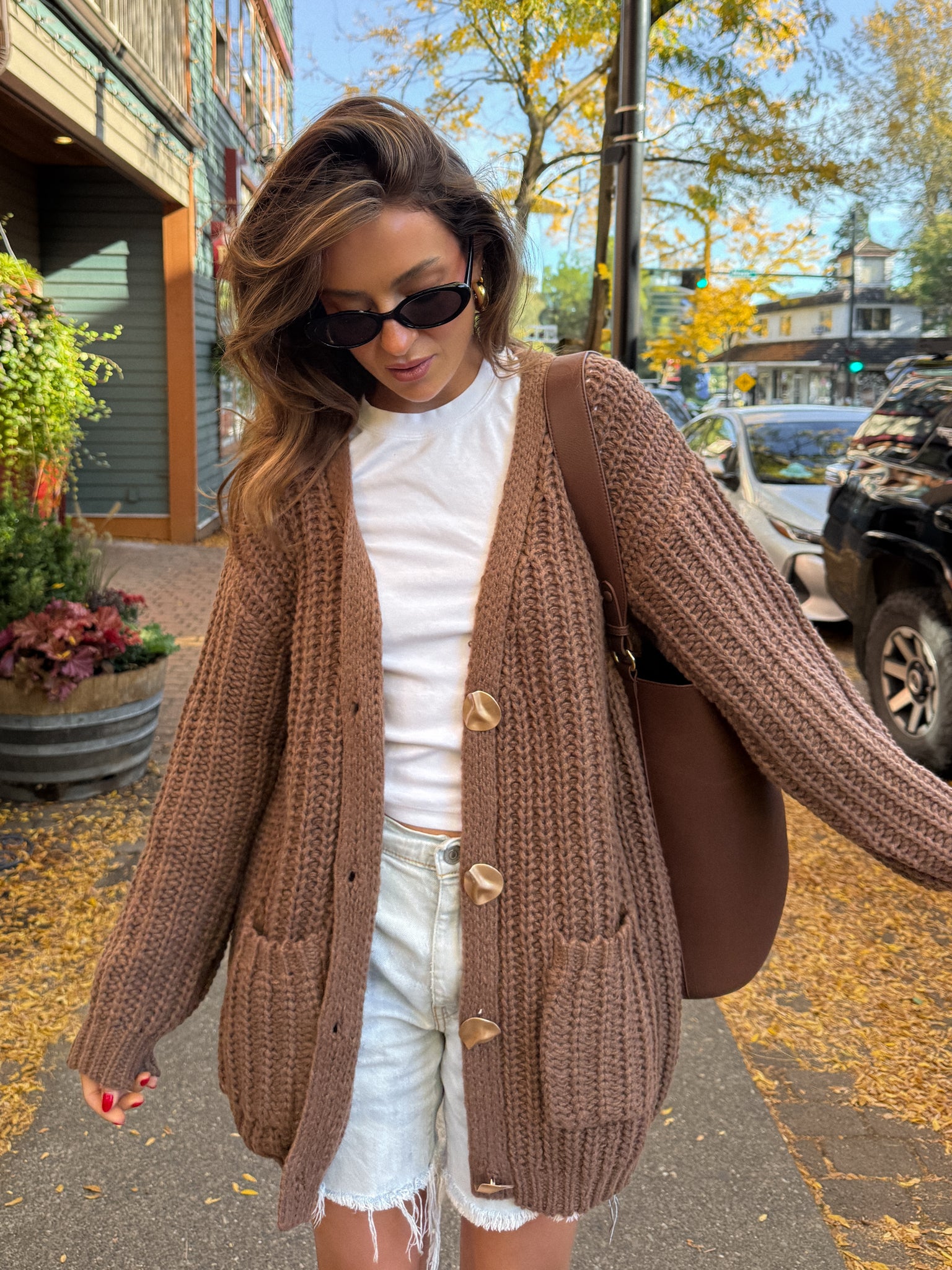How To Style Oversized Knit Cardigan Women's Oversized Knit Cardigan Sweater, Casual Open Front Chunky