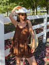 Bruna Espresso Ruffle Romper