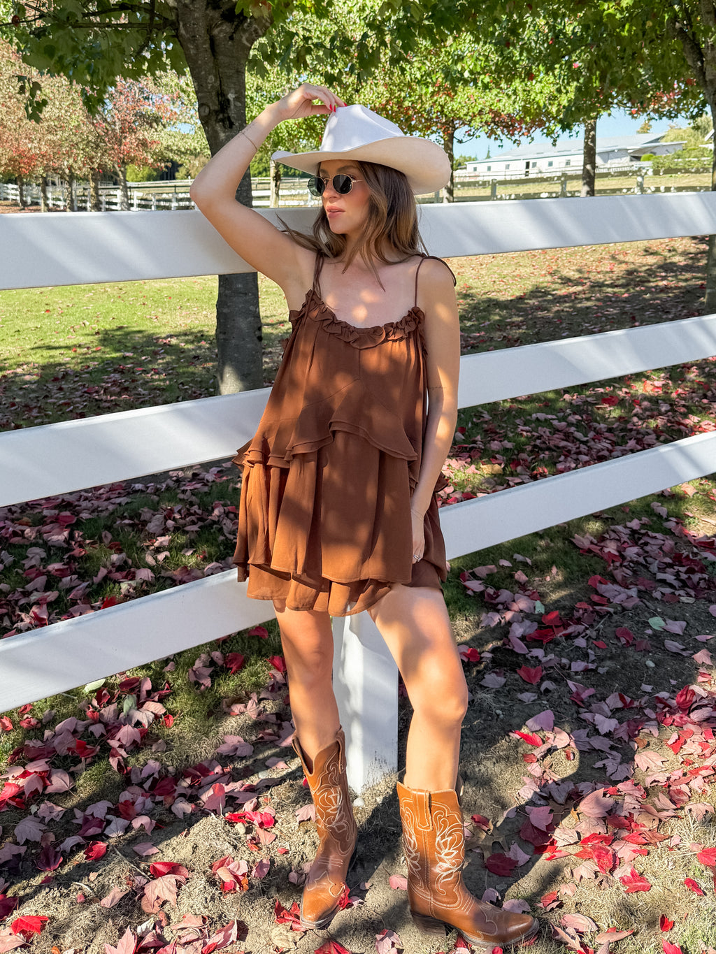 Bruna Espresso Ruffle Romper
