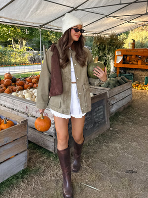 Colorado Barn Jacket in Olive - Stitch And Feather