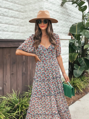 Evangeline Floral Maxi Dress - Stitch And Feather
