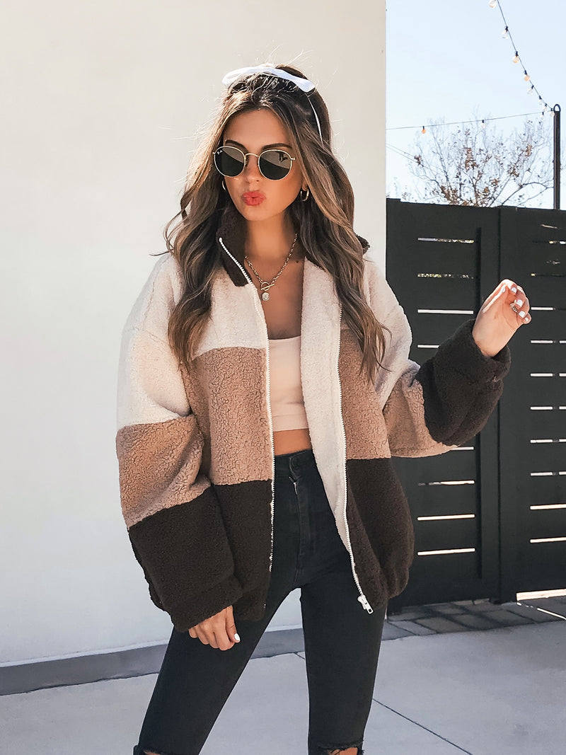 Keep it Neutral Color Block Jacket - Stitch And Feather