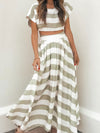 Noel Striped Midi Skirt - Stitch And Feather