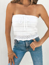 Milano Crochet Knit Top in White - Stitch And Feather