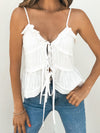 Paros Tie Top in White - Stitch And Feather