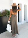 Serena Backless Halter Dress - Stitch And Feather