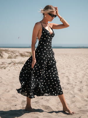 Oceana Polka Dot Maxi Dress - Stitch And Feather