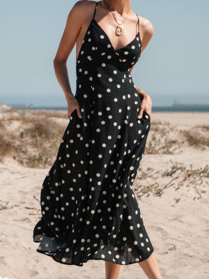 Oceana Polka Dot Maxi Dress - Stitch And Feather