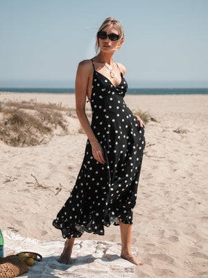 Oceana Polka Dot Maxi Dress - Stitch And Feather