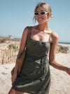 Counting on Sunshine Mini Dress in Olive - Stitch And Feather