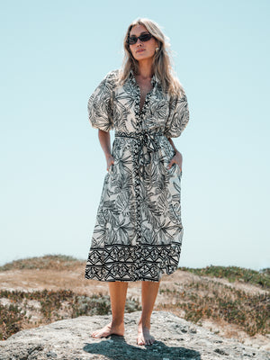 Palm Beach Midi Dress - Stitch And Feather