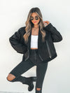 Stop and Stare Sherpa Jacket in Black - Stitch And Feather