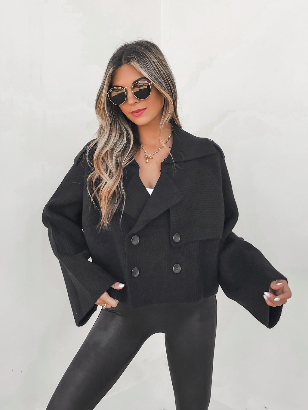 Full Moon Knit Trench Coat - Stitch And Feather