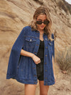 Aspen Denim Cape Jacket - Stitch And Feather