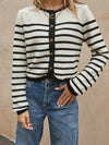 Hadley Stripe Button Sweater - Stitch And Feather