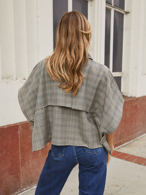 On the Town Plaid Cape Top - Stitch And Feather