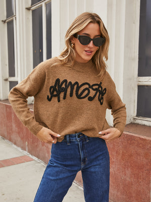 Mi Amore Knit Sweater - Stitch And Feather