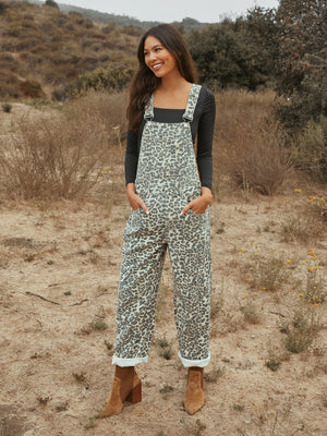 Wild Side Leopard Overalls - Stitch And Feather