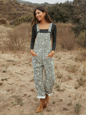 Wild Side Leopard Overalls - Stitch And Feather